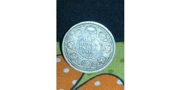 1 Рупія Британська Індія (1858-1947) Срібло Георг V (1865-1936)