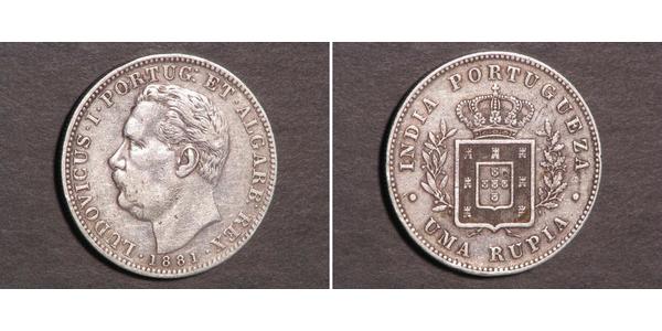 1 Рупія Индия португальская (1510-1961) Срібло 