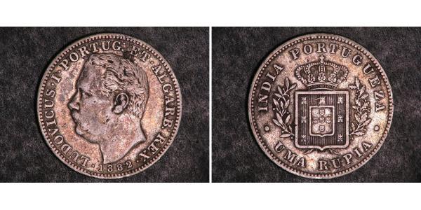 1 Рупія Индия португальская (1510-1961) Срібло 