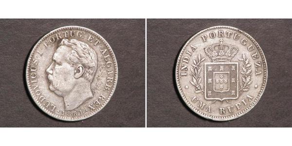 1 Рупія Индия португальская (1510-1961) Срібло 
