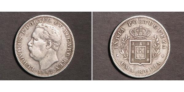 1 Рупія Индия португальская (1510-1961) Срібло 