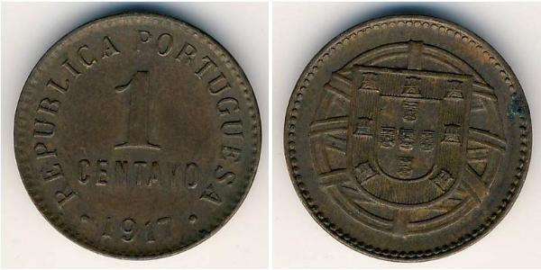 1 Сентаво Перша Португальська Республіка (1910 - 1926) Мідь 
