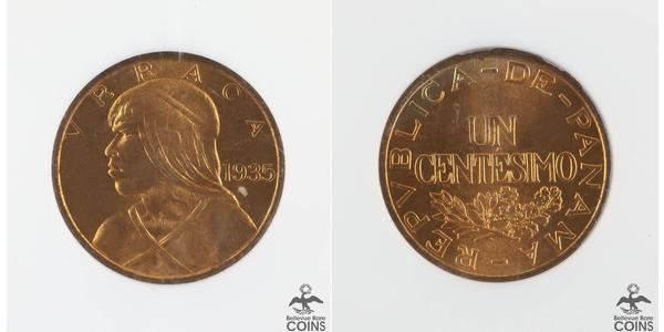 1 Сентесимо Республика Панама Бронза 