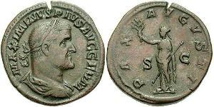 1 Сестерций Римская империя (27BC-395) Бронза Максимин I (173-238)