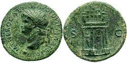 1 Сестерцій Римська імперія (27BC-395) Орихалк Нерон (37- 68)
