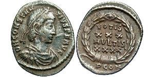 1 Силиква Римская империя (27BC-395) Серебро Констанций II (317 - 361)