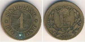 1 Скиллинг Dinamarca Bronce 