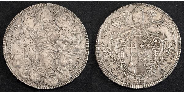 1 Скудо Папская область (752-1870) Серебро Пий VII  (1742 -1823)