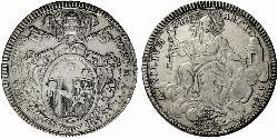 1 Скудо Ватикан Срібло Пій VI ( 1717-1799)