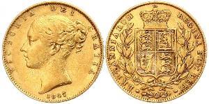 1 Соверен Австралия (1788 - 1939) Золото Виктория (1819 - 1901)