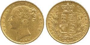 1 Соверен Австралия (1788 - 1939) Золото Виктория (1819 - 1901)