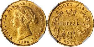 1 Соверен Австралия (1788 - 1939) Золото Виктория (1819 - 1901)