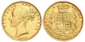 1 Соверен Австралия (1788 - 1939) Золото Виктория (1819 - 1901)