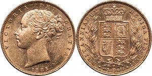 1 Соверен Австралия (1788 - 1939) Золото Виктория (1819 - 1901)