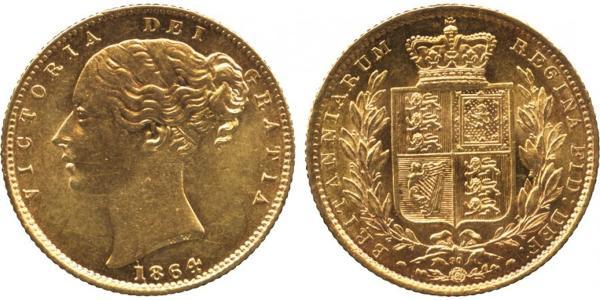 1 Соверен Австралия (1788 - 1939) Золото Виктория (1819 - 1901)