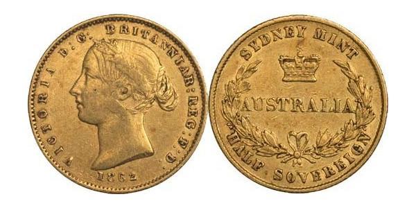 1 Соверен Австралия (1788 - 1939) Золото Виктория (1819 - 1901)