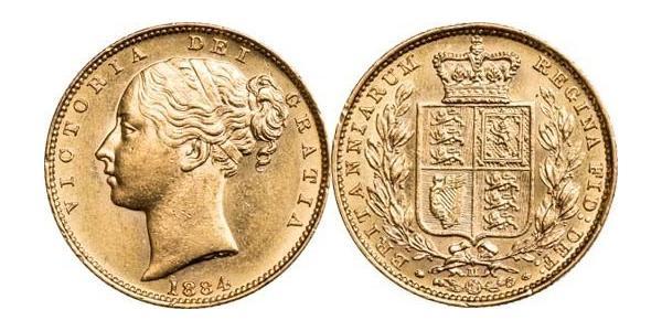 1 Соверен Австралия (1788 - 1939) Золото Виктория (1819 - 1901)