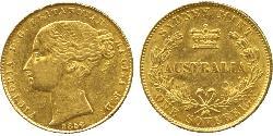 1 Соверен Австралія (1788 - 1939) Золото Вікторія (1819 - 1901)