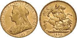 1 Соверен Австралія (1788 - 1939) Золото Вікторія (1819 - 1901)