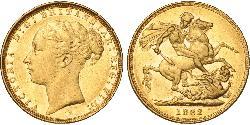 1 Соверен Австралія (1788 - 1939) Золото Вікторія (1819 - 1901)