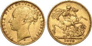 1 Соверен Австралія (1788 - 1939) Золото Вікторія (1819 - 1901)