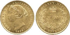1 Соверен Австралія (1788 - 1939) Золото Вікторія (1819 - 1901)