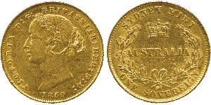 1 Соверен Австралія (1788 - 1939) Золото Вікторія (1819 - 1901)