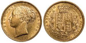 1 Соверен Австралія (1788 - 1939) Золото Вікторія (1819 - 1901)