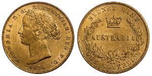 1 Соверен Австралія (1788 - 1939) Золото Вікторія (1819 - 1901)