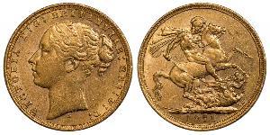 1 Соверен Австралія (1788 - 1939) Золото Вікторія (1819 - 1901)