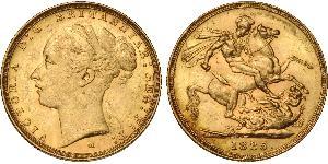 1 Соверен Австралія (1788 - 1939) Золото Вікторія (1819 - 1901)