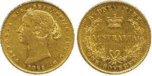 1 Соверен Австралія (1788 - 1939) Золото Вікторія (1819 - 1901)