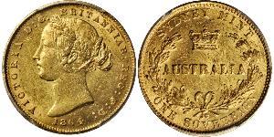 1 Соверен Австралія (1788 - 1939) Золото Вікторія (1819 - 1901)