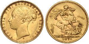 1 Соверен Австралія (1788 - 1939) Золото Вікторія (1819 - 1901)