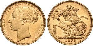 1 Соверен Австралія (1788 - 1939) Золото Вікторія (1819 - 1901)