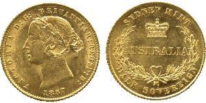 1 Соверен Австралія (1788 - 1939) Золото Вікторія (1819 - 1901)