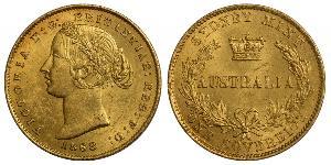 1 Соверен Австралія (1788 - 1939) Золото Вікторія (1819 - 1901)