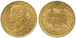 1 Соверен Австралія (1788 - 1939) Золото Вікторія (1819 - 1901)