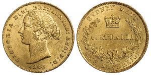 1 Соверен Австралія (1788 - 1939) Золото Вікторія (1819 - 1901)