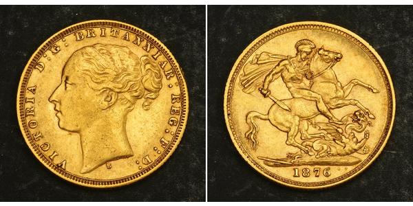 1 Соверен Австралія (1788 - 1939) Золото Вікторія (1819 - 1901)
