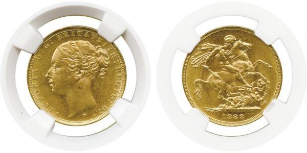 1 Соверен Австралія (1788 - 1939) Золото Вікторія (1819 - 1901)
