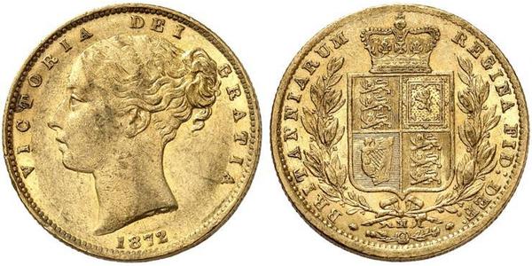 1 Соверен Австралія (1788 - 1939) Золото Вікторія (1819 - 1901)