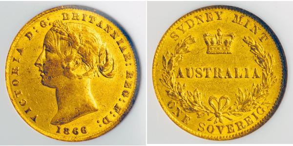 1 Соверен Австралія (1788 - 1939) Золото Вікторія (1819 - 1901)