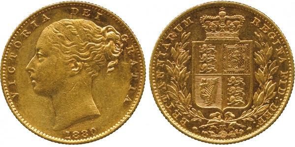 1 Соверен Австралія (1788 - 1939) Золото Вікторія (1819 - 1901)