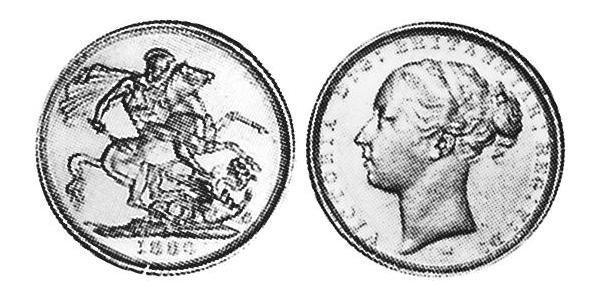1 Соверен Австралія (1788 - 1939) Золото Вікторія (1819 - 1901)