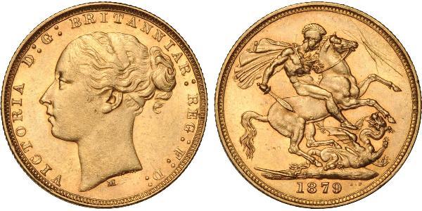 1 Соверен Австралія (1788 - 1939) Золото Вікторія (1819 - 1901)