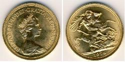 1 Соверен Велика Британія  Золото Єлизавета II (1926-2022)