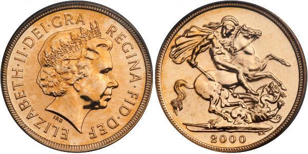 1 Соверен Велика Британія  Золото Єлизавета II (1926-2022)