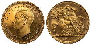 1 Соверен Великобритания (1922-) Золото Георг VI (1895-1952)