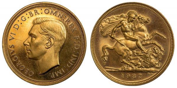 1 Соверен Великобритания (1922-) Золото Георг VI (1895-1952)